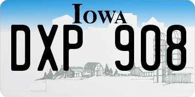 IA license plate DXP908