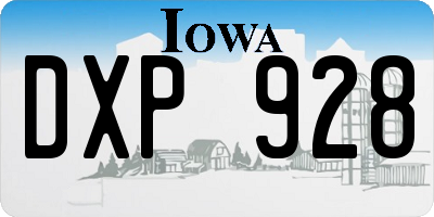 IA license plate DXP928