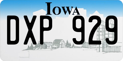 IA license plate DXP929
