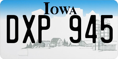 IA license plate DXP945