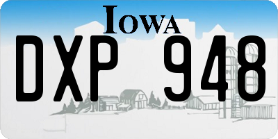 IA license plate DXP948