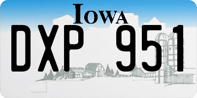 IA license plate DXP951