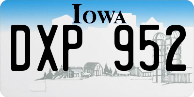 IA license plate DXP952