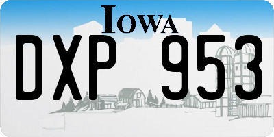 IA license plate DXP953