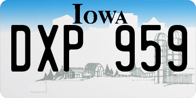 IA license plate DXP959