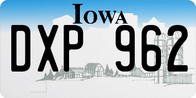 IA license plate DXP962
