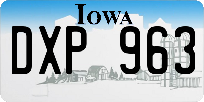 IA license plate DXP963