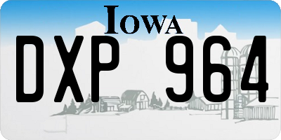 IA license plate DXP964