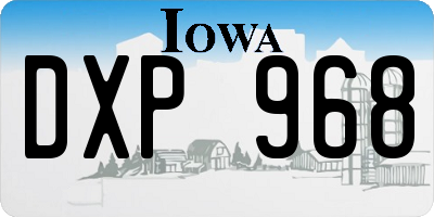 IA license plate DXP968