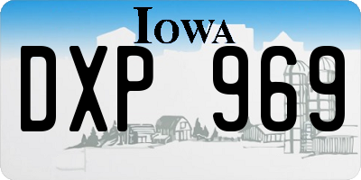 IA license plate DXP969