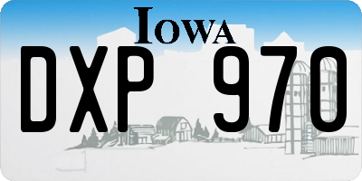 IA license plate DXP970