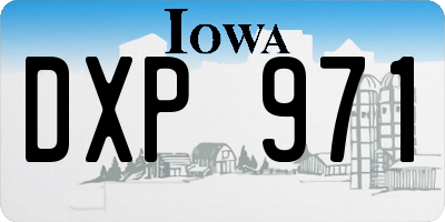 IA license plate DXP971