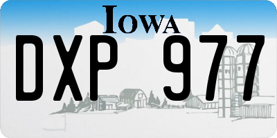 IA license plate DXP977