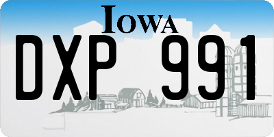 IA license plate DXP991