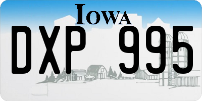 IA license plate DXP995