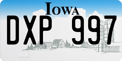IA license plate DXP997