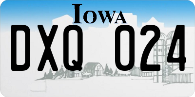 IA license plate DXQ024