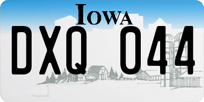 IA license plate DXQ044