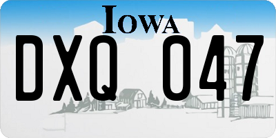 IA license plate DXQ047