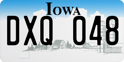 IA license plate DXQ048