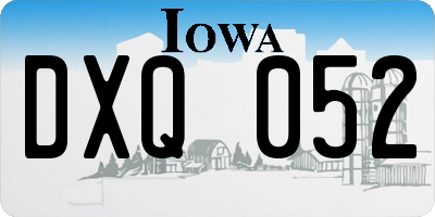 IA license plate DXQ052
