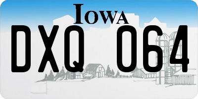 IA license plate DXQ064