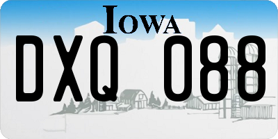 IA license plate DXQ088