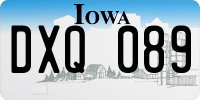 IA license plate DXQ089