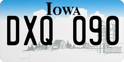 IA license plate DXQ090