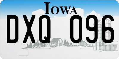 IA license plate DXQ096
