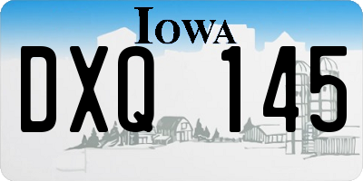 IA license plate DXQ145