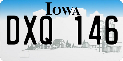 IA license plate DXQ146