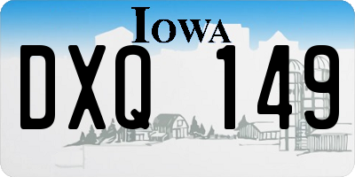 IA license plate DXQ149