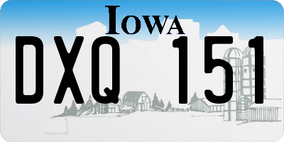 IA license plate DXQ151