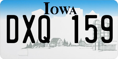 IA license plate DXQ159