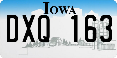 IA license plate DXQ163
