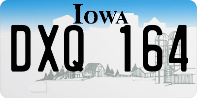 IA license plate DXQ164