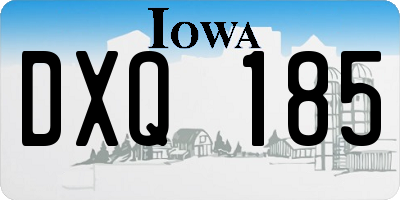 IA license plate DXQ185