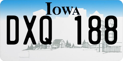 IA license plate DXQ188