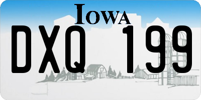 IA license plate DXQ199