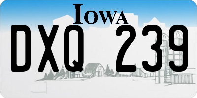 IA license plate DXQ239