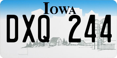 IA license plate DXQ244