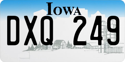 IA license plate DXQ249