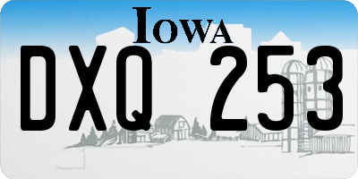 IA license plate DXQ253