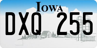 IA license plate DXQ255