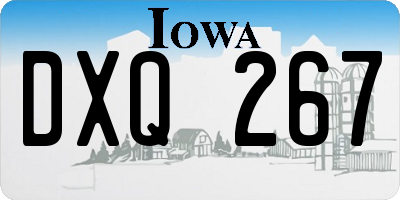 IA license plate DXQ267