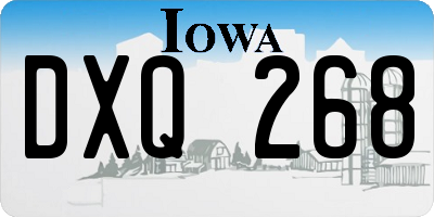 IA license plate DXQ268