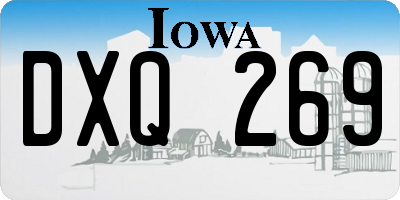 IA license plate DXQ269