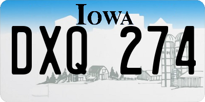 IA license plate DXQ274