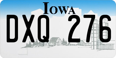 IA license plate DXQ276